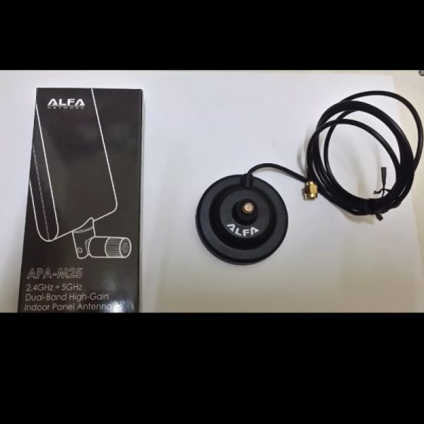 Alfa APA-M25 2.4Ghz + 5.8 GHz 10db directional antenna + Magbase 1 meter Cable