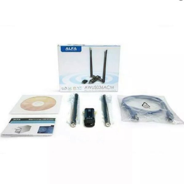 Alfa AWUS036ACM 802.11ac Dual Band 2.4/5 GHz Mimo Kali Linux Plug & Play