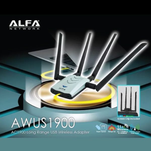 Alfa AWUS1900 802.11ac 1900 Mbps Dual band 2.4/5 Ghz Wi-Fi USB Adapter AC1900